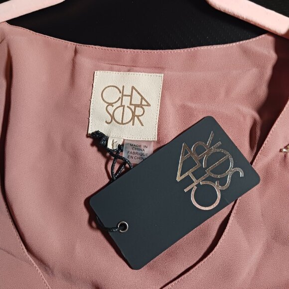 NEW Chaser Beaded Star Long Slit Sleeve Maxi Dress in Rosebud/Dusty Rose, Size M - Picture 10 of 15